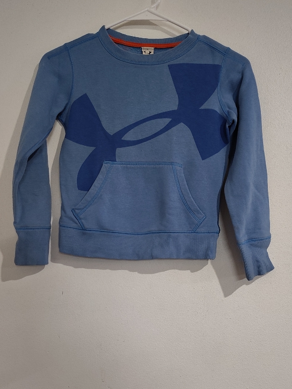 Under Armour Light Blue Crewneck with Navy Logo